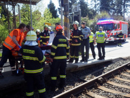 Sražená osoba vlakem nádraží Černošice