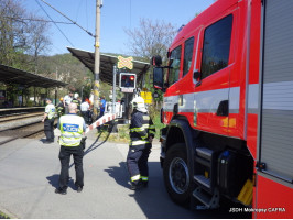 Sražená osoba vlakem nádraží Černošice