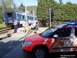 Sražená osoba vlakem nádraží Černošice