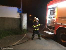 Požár kontejnerů ulice Na Drahách