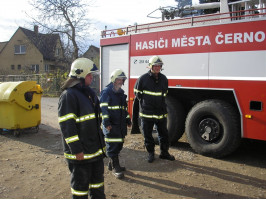 Požár kontejneru Topolská