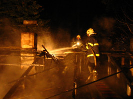Požár chaty Karlík