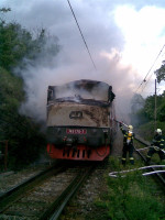Požár lokomotivy