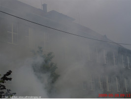Cvičný požár mokropeské školy