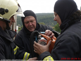 Cvičný požár mokropeské školy