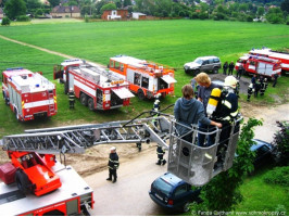 Cvičný požár mokropeské školy