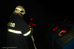 Požár kontejneru ulice Z.Lhoty