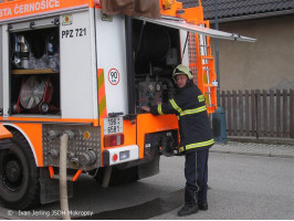 Požár kontejneru ulice Topolská