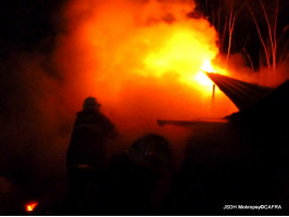 Požár kůlny ulice Ukrajinská