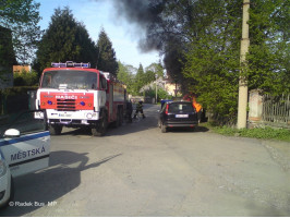 Požár kontejnerů ulice Karlická