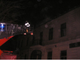 Požár hotelu Kazín ulice Vrážská