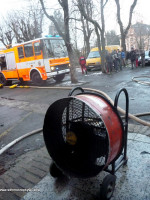 Požár hotelu Kazín ulice Vrážská