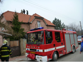 Požár komína RD ulice Bulharská