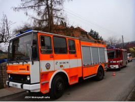 Požár komína RD ulice Bulharská