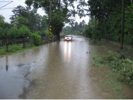 Zaplavená ulice Dr.Jánského