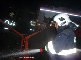 Požár velkoobjemového kontejneru ulice V Olšinách