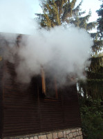 Požár chaty V Topolích