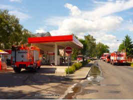 Požár nákladního vozu pumpa Dobřichovice