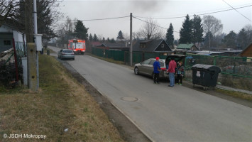 Požár kontejneru ulice Topolská