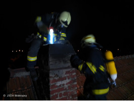 Požár komína RD ulice Majakovského