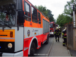 Požár RD ulice Riegrova