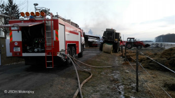 Požár zemědělských budov Jíloviště