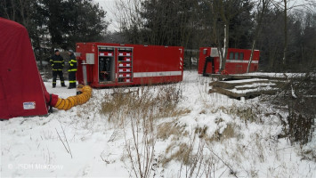 Výcvik záchrany ze zamrzlé hladiny HZS Slaný