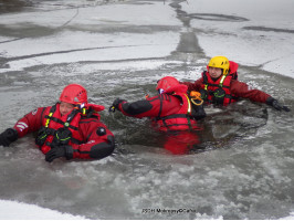 Výcvik záchrany ze zamrzlé hladiny HZS Øevnice