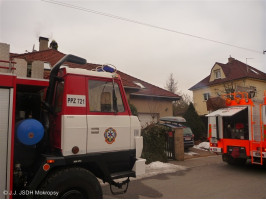 Požár komína RD ulice Šeříková