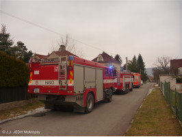 Požár komína RD ulice Šeříková