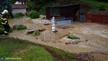 Zásahy spojené s přívalovým deštěm k.ú. Černošice