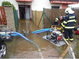 Zásahy spojené s přívalovým deštěm k.ú. Černošice