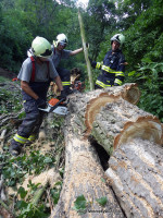 Odstraňování následků bouře Černošice den druhý