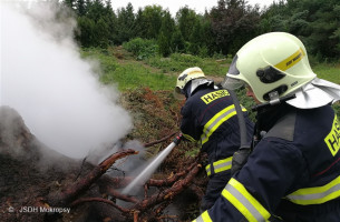 Požár odpadu ulice Ukrajinská